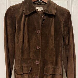 ATL Ann Taylor loft 100% brown suede leather size 2